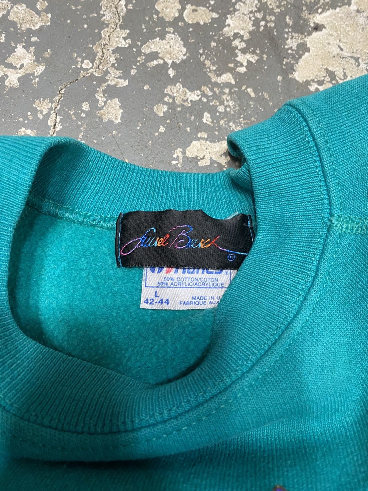 Vintage Vintage I Love Cats Cat Teal Pullover Crewneck SweatshirtUSA Size US L / EU 52-54 / 3 - 5 Thumbnail