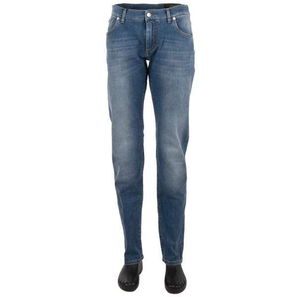 Dolce & Gabbana o1y0125 Logo Jeans in Blue Size US 32 / EU 48 - 1 Thumbnail