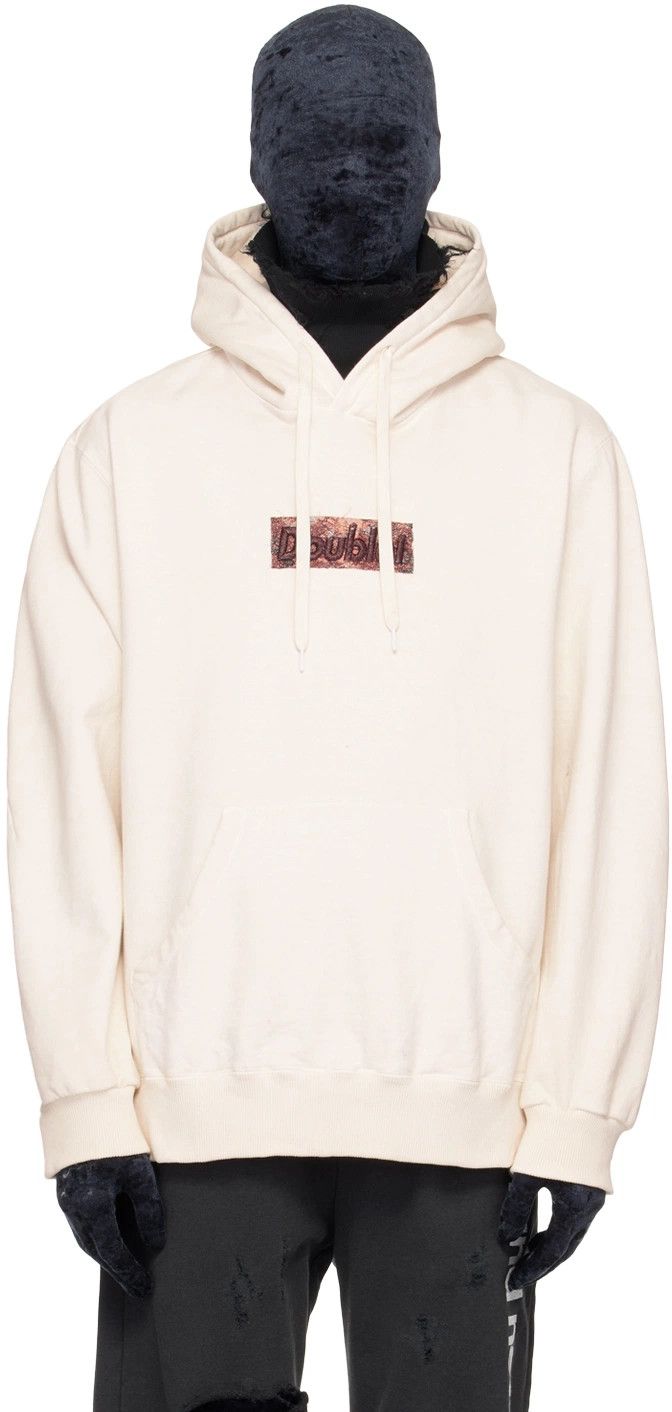 Doublet o1mris0824 Embroidery Hoodie in Ivory Size US M / EU 48-50 / 2 - 5 Thumbnail