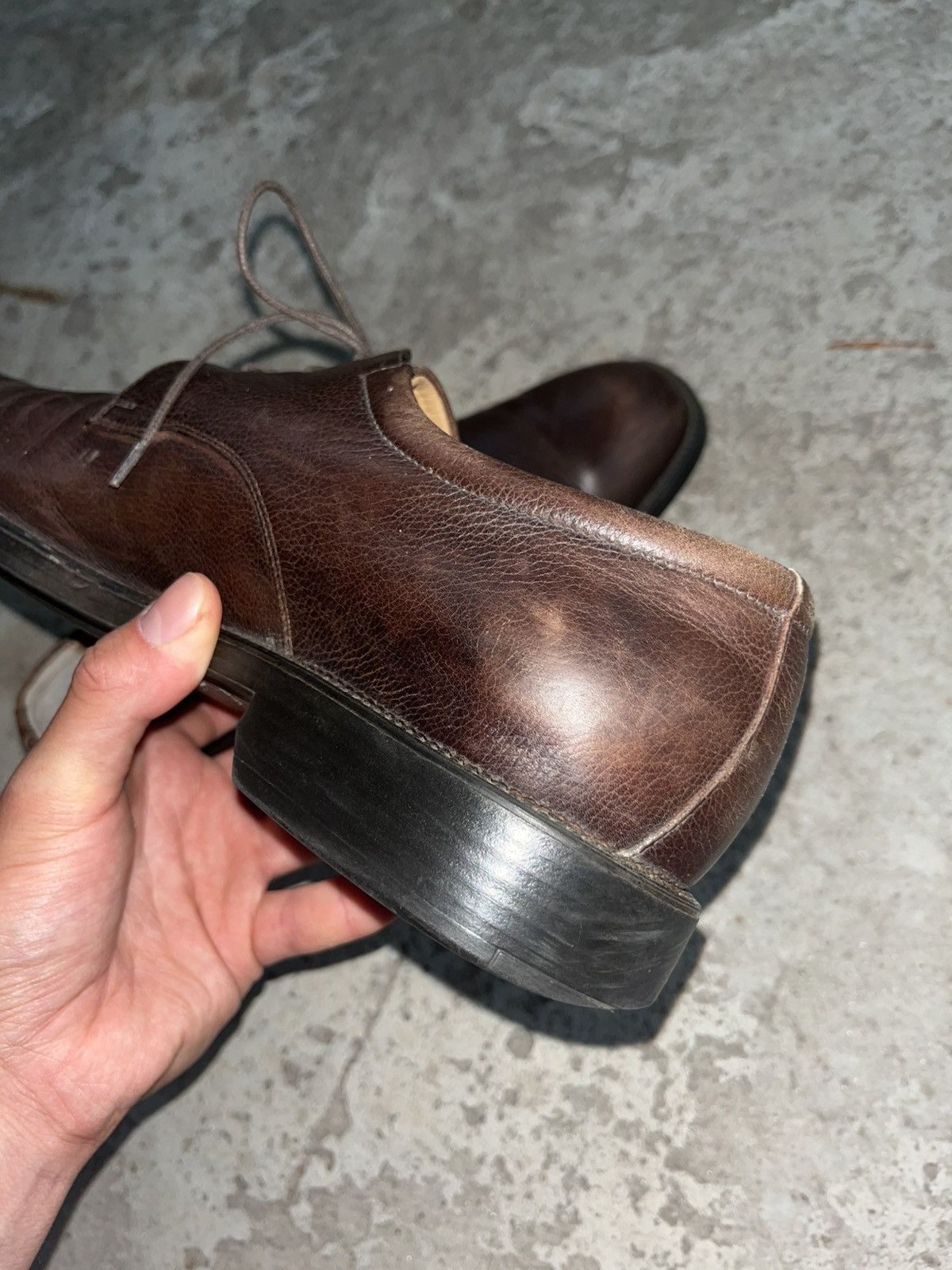 Salvatore Ferragamo Salvatore Ferragamo Lace Up Oxfords Leather Dress Shoes Size US 9 / EU 42 - 13 Thumbnail