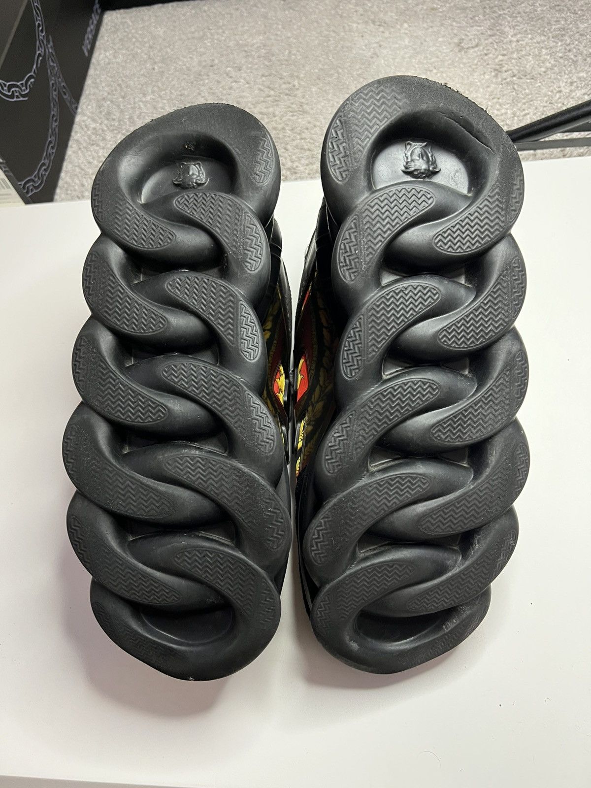 Versace Versace Chain Reaction Barocco Print Black Gold Size US 10 / EU 43 - 5 Thumbnail