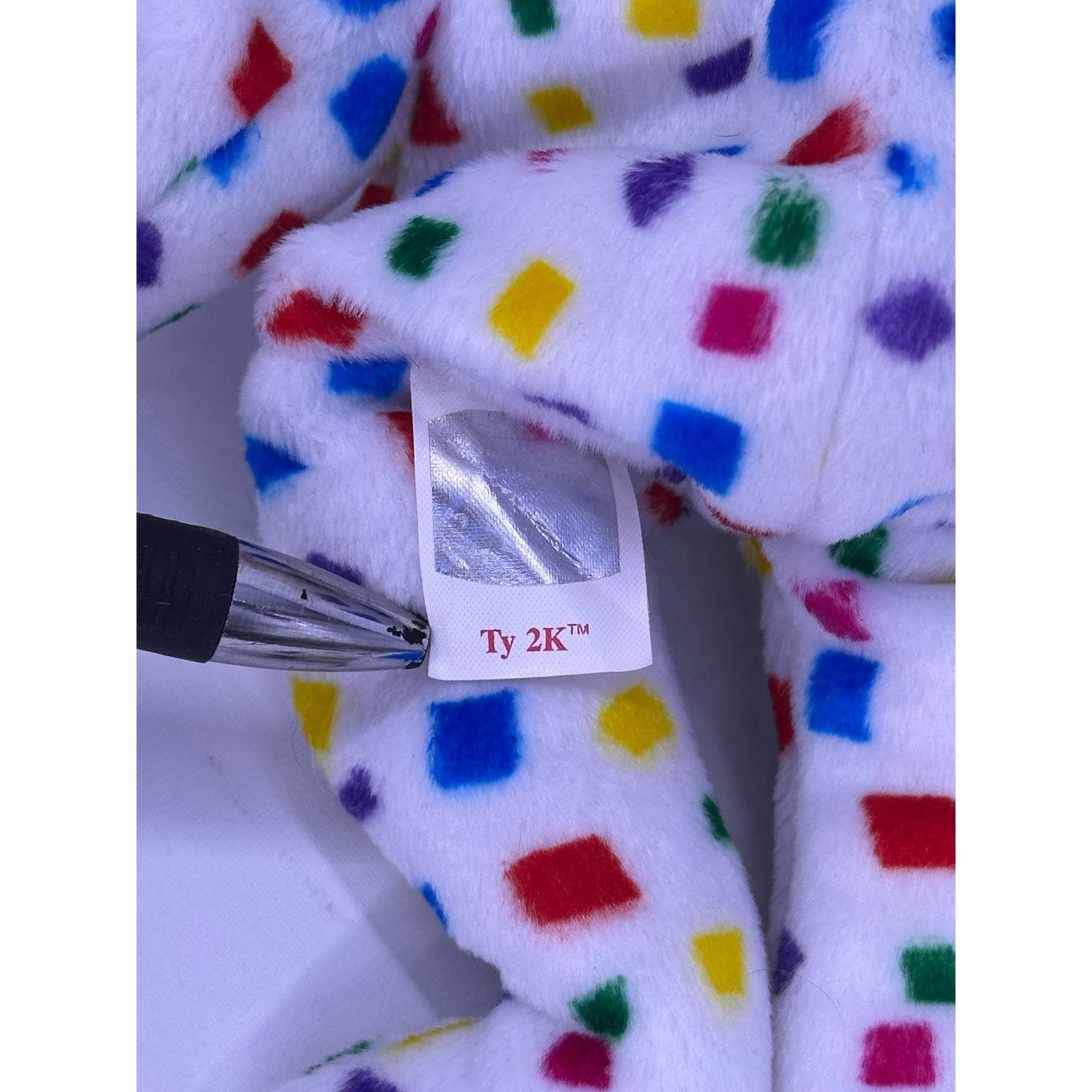 & Other Stories Vintage 1999 Ty 2K Beanie Babies Collection Confetti Bear Size ONE SIZE - 8 Thumbnail