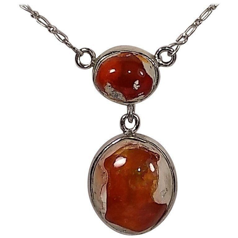 Designer Alberto Juan Mexican Handmade Sterling Silver Fire Necklace Size ONE SIZE - 1 Thumbnail