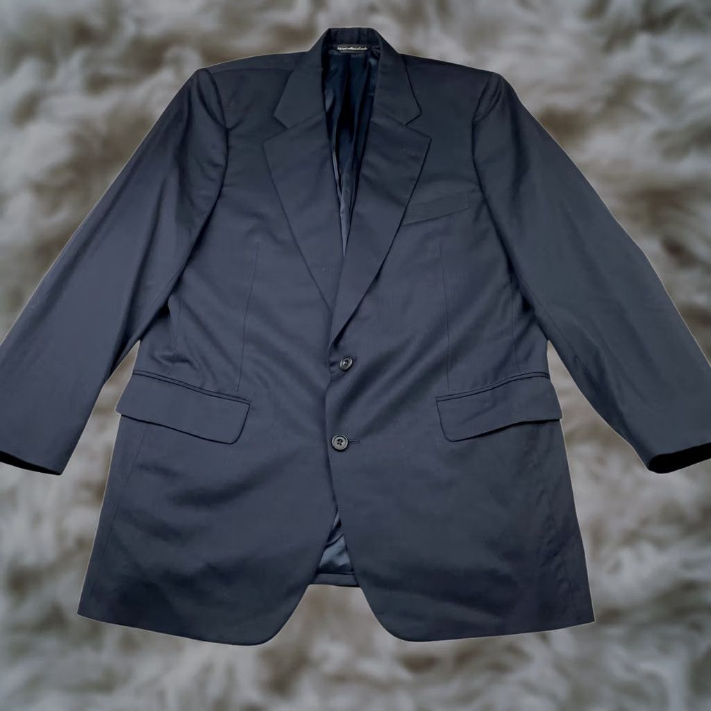 Vintage Samuelsohn Men's King Blazer Jacket 100% Wool Navy Blue 2-Button 43R Size 46R - 1 Thumbnail