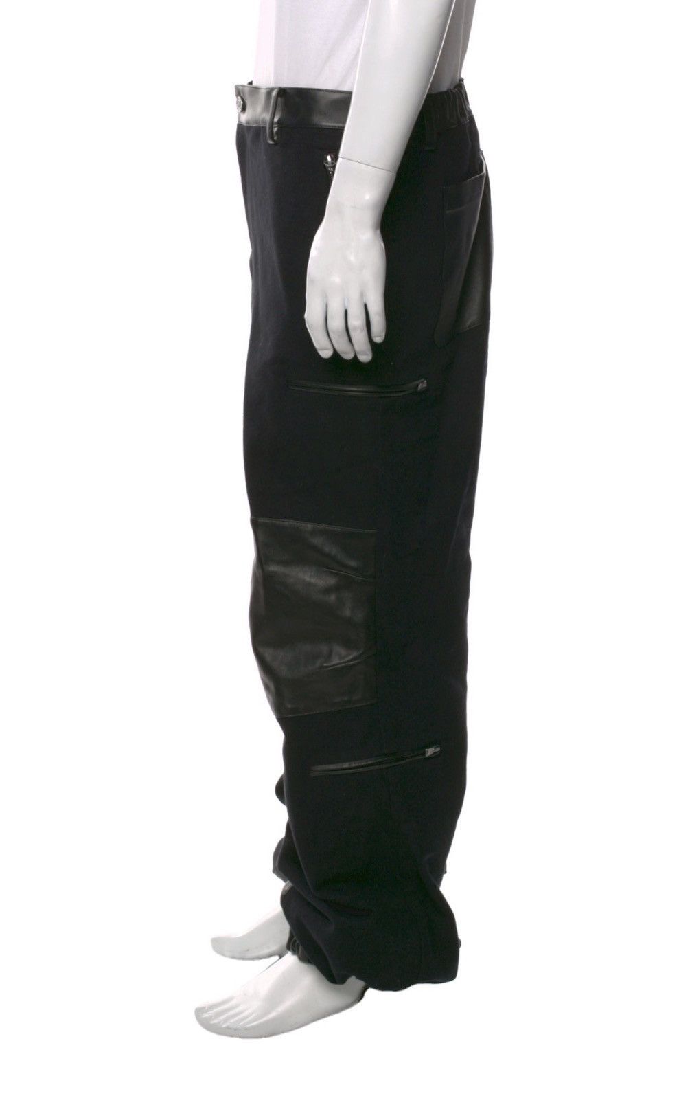 Helmut Lang Helmut Lang Leather Lightweight Runway Black Ski Pants Size US 36 / EU 52 - 2 Thumbnail