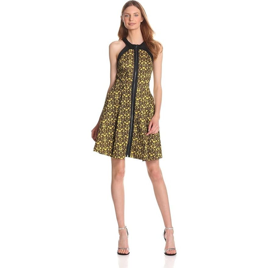 Robert Rodriguez ROBERT RODRIGUEZ Fit Flare Pleated Filigree Print Dress Sz 6 Size M / US 6-8 / IT 42-44 - 1 Thumbnail