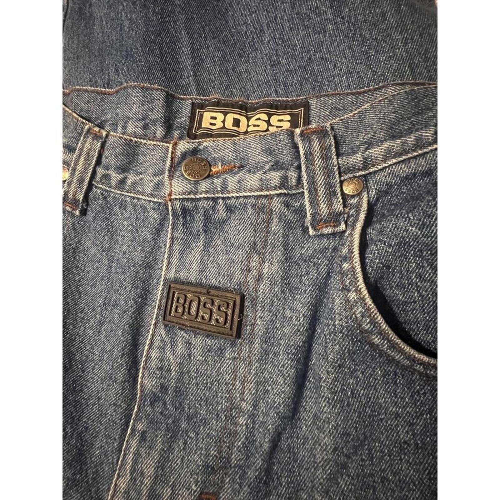Hugo Boss Hugo Boss Men's 34x34 Navy Vintage wide leg Fit, 90s Size US 34 / EU 50 - 5 Thumbnail