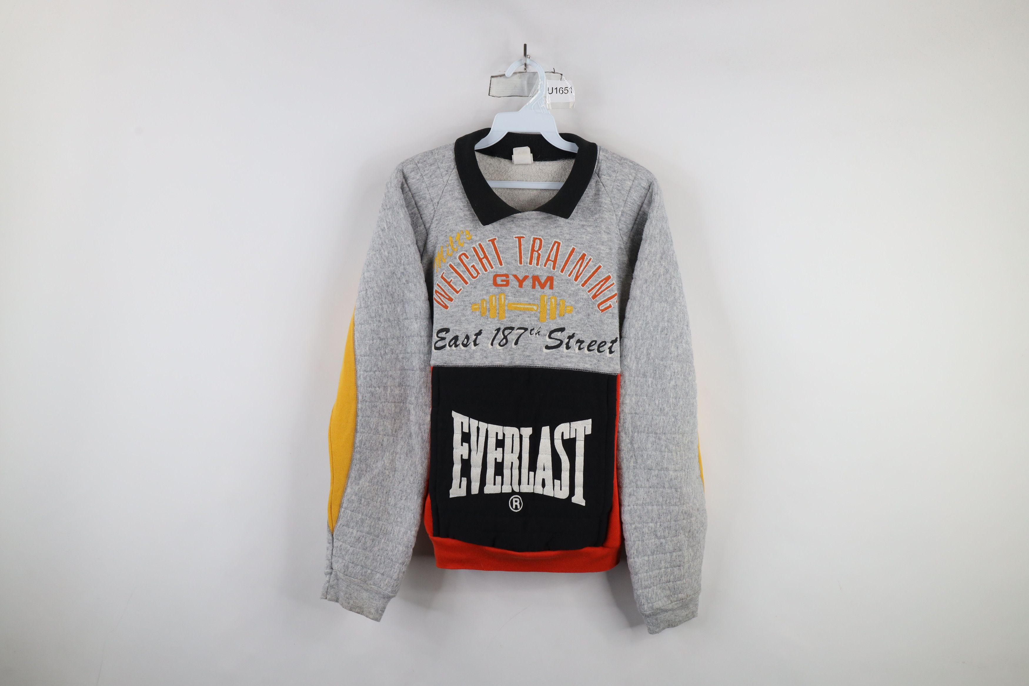 Vintage 80s Everlast Gym Boxing Collared Sweatshirt USA