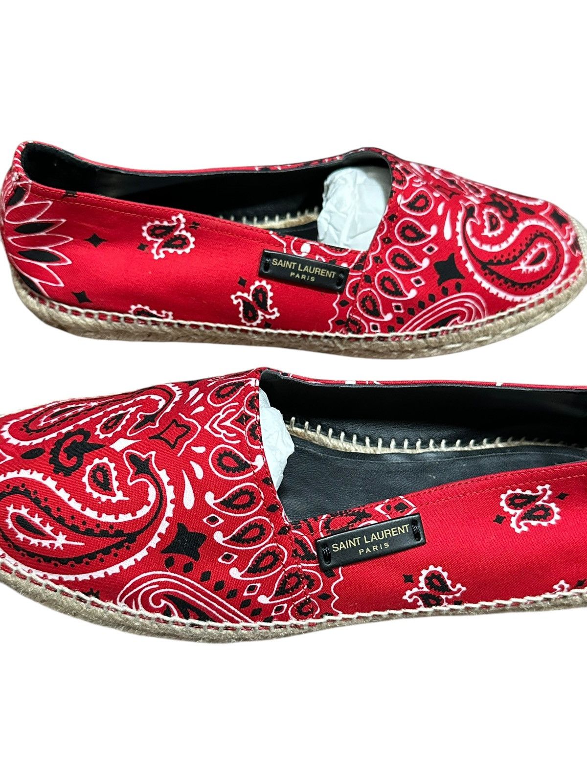 Saint Laurent Paris × Yves Saint Laurent Saint Laurent Red Bandana Espadrilles Size US 10 / EU 43 - 4 Thumbnail