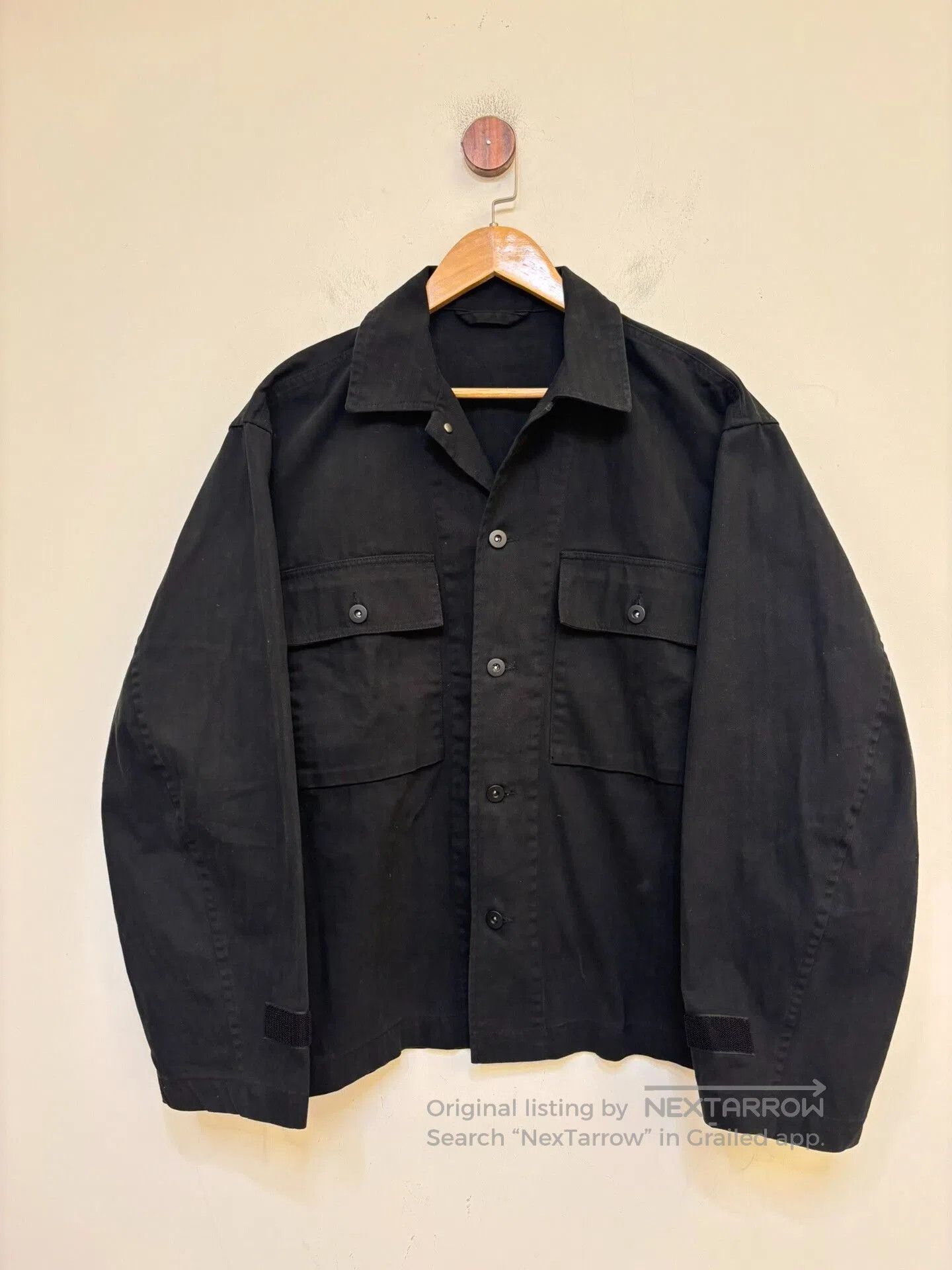 ADAM ET ROPE Wild Life Tailor Herringbone Washed CPO Jacket. Size US L / EU 52-54 / 3 - 1 Thumbnail