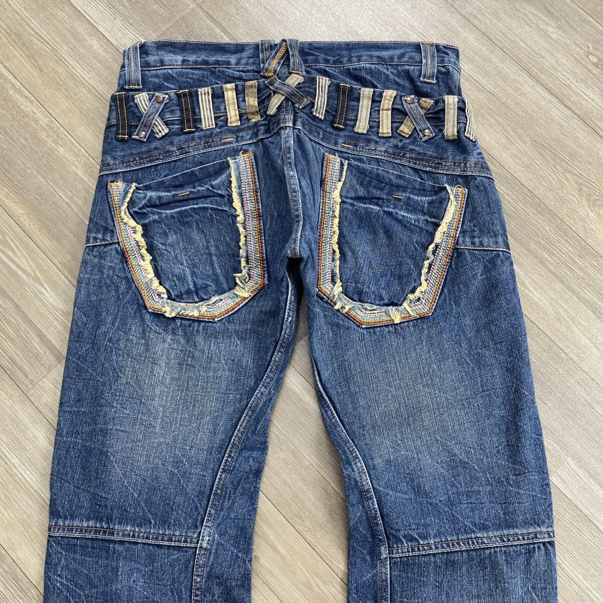 Japanese Brand 2000s Breathmint Double Waist Faded Beauty Beast Lgb Jeans Size US 32 / EU 48 - 2 Thumbnail