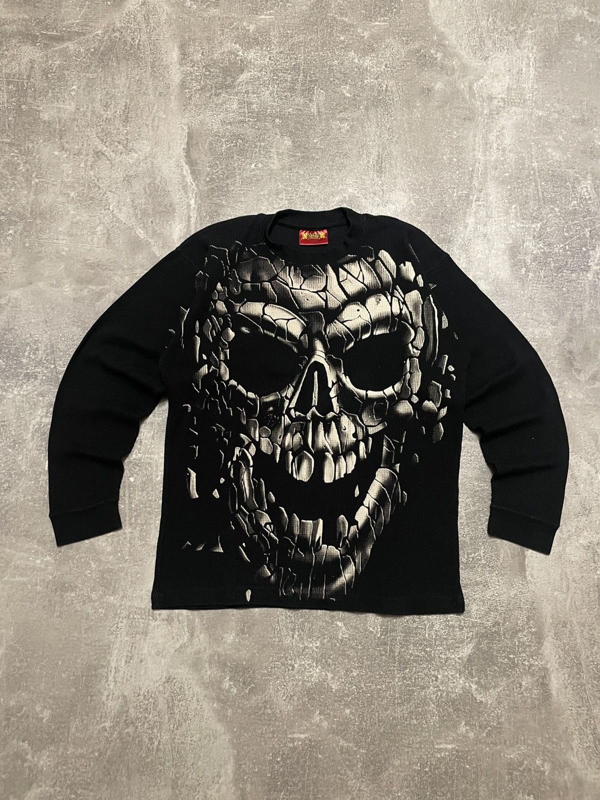 If Six Was Nine Vintage Affliction Style Skull Sweatshirt - Size M Size US M / EU 48-50 / 2 - 1 Thumbnail