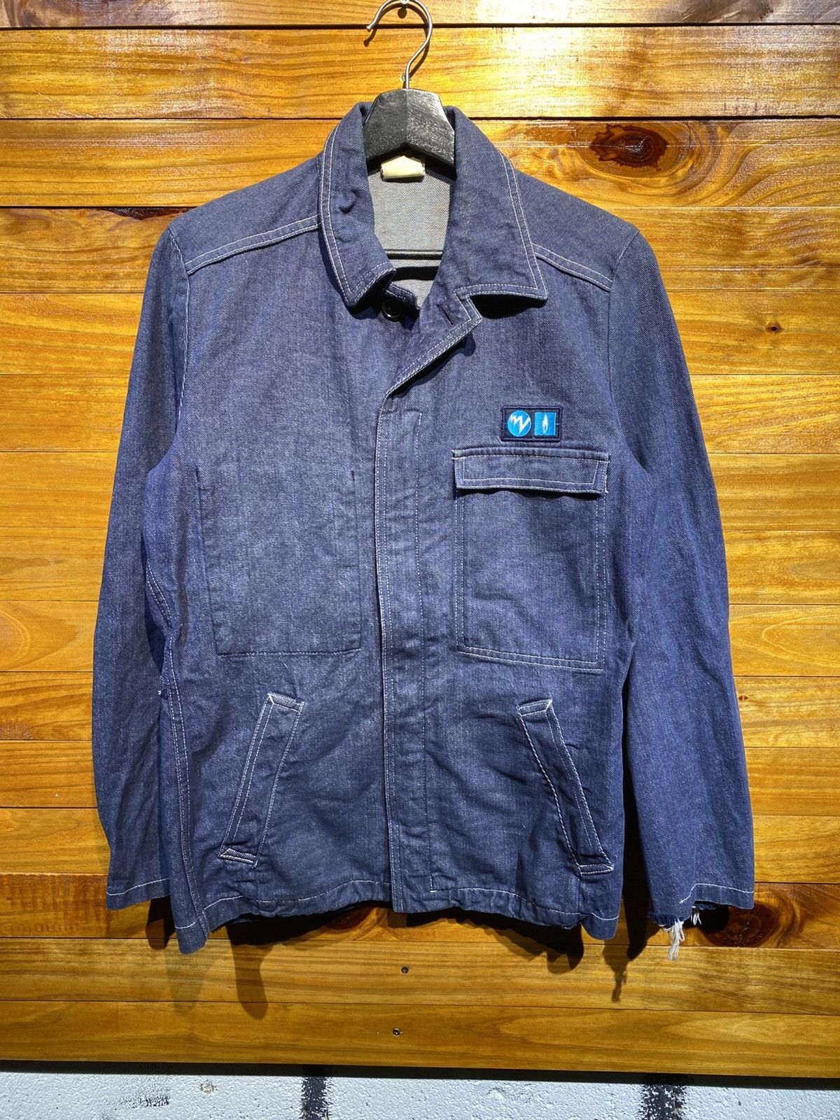 Vintage Vintage 1984 Cie Boussac French Workwear Jacket Indigo Blue Size US M / EU 48-50 / 2 - 3 Thumbnail