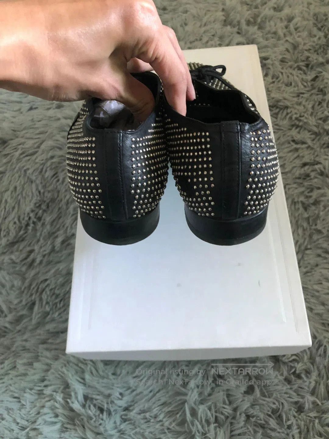 Saint Laurent Paris Saint Laurent Studded Leather Shoes. Size US 7 / EU 40 - 4 Thumbnail