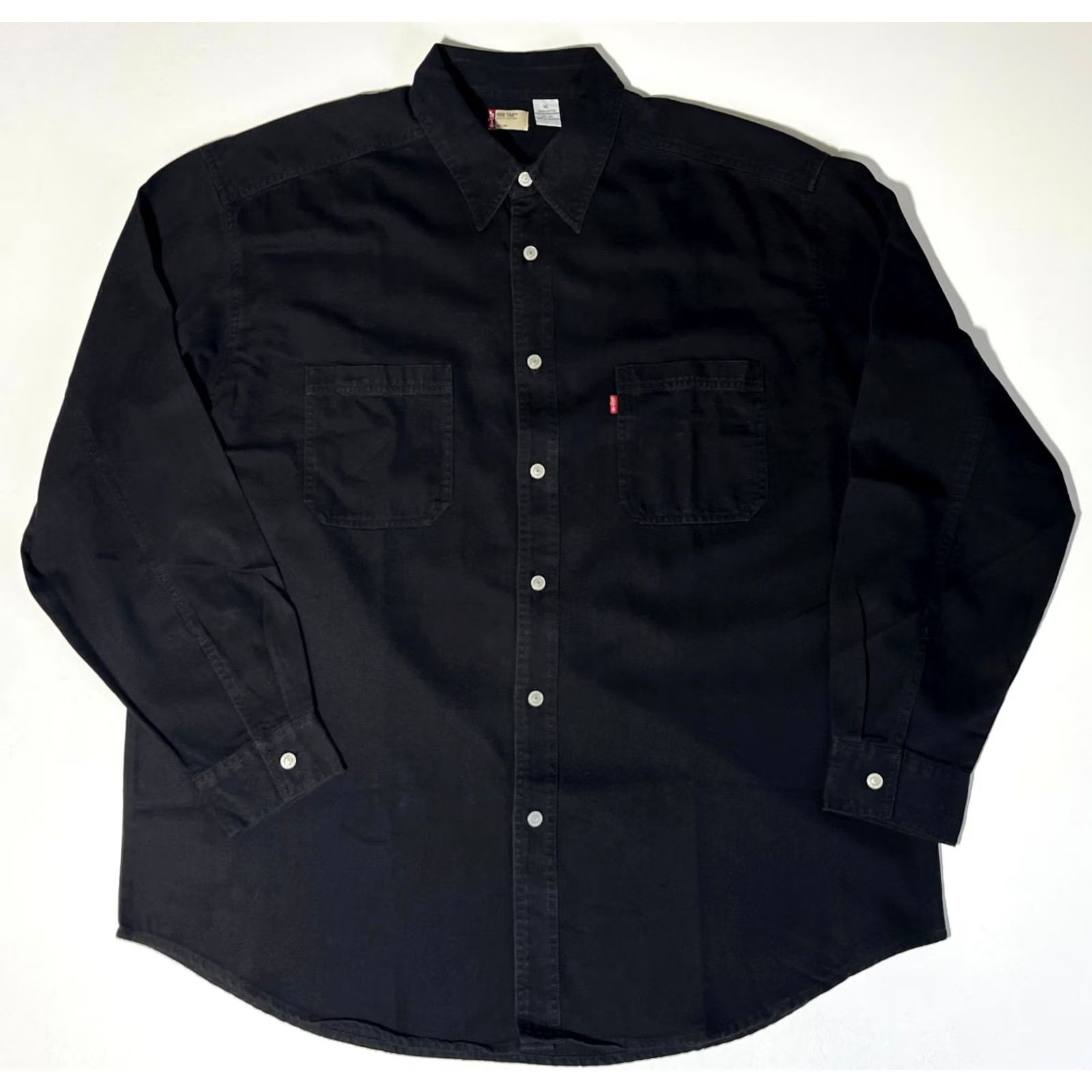 Levi's VINTAGE Levi's Red Tab Button-Up Black Denim Shirt XL Mens Size US XL / EU 56 / 4 - 3 Thumbnail