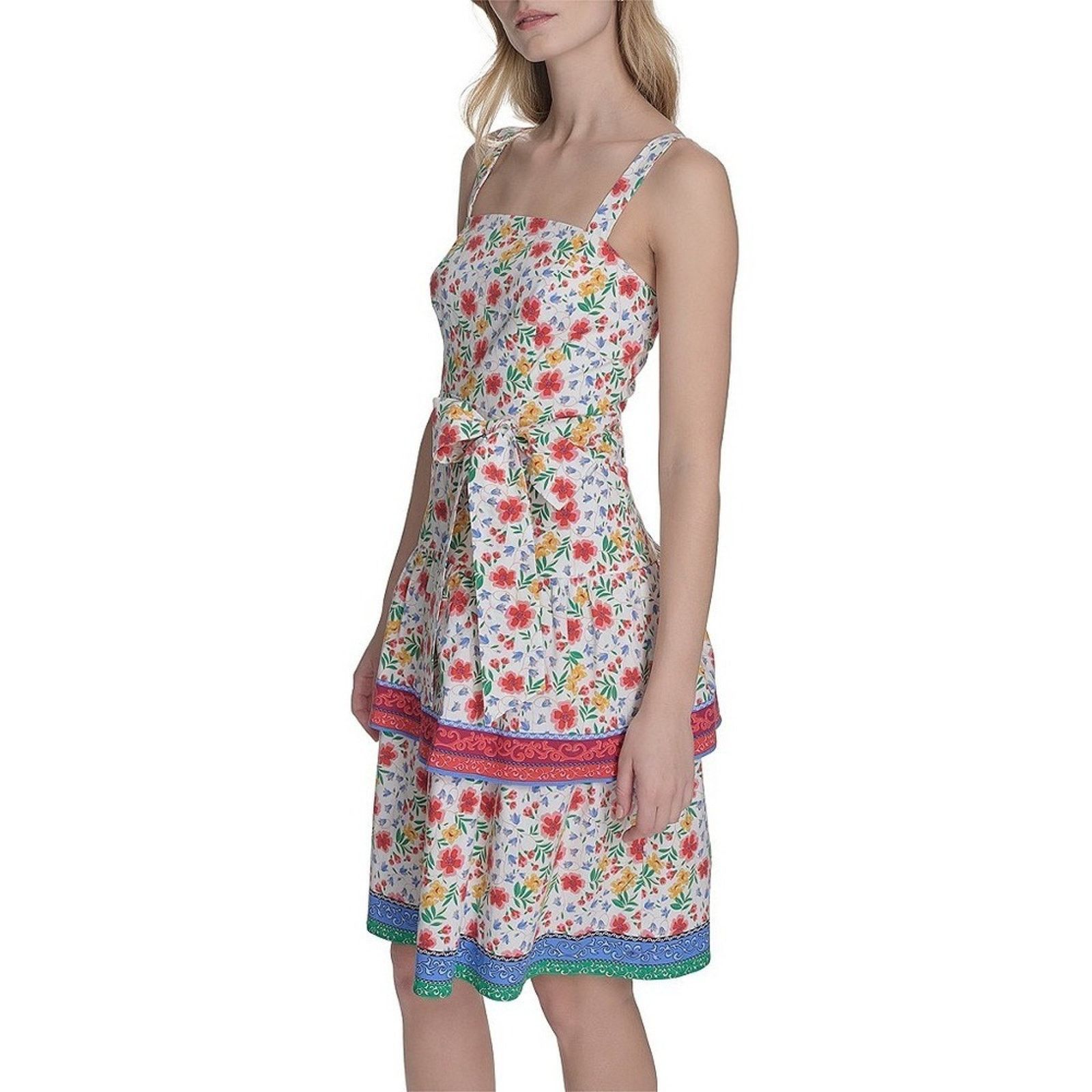 Elizabeth and James Eliza J. Floral Print Midi Dress Square Neck Sise 4 Size S / US 4 / IT 40 - 1 Thumbnail