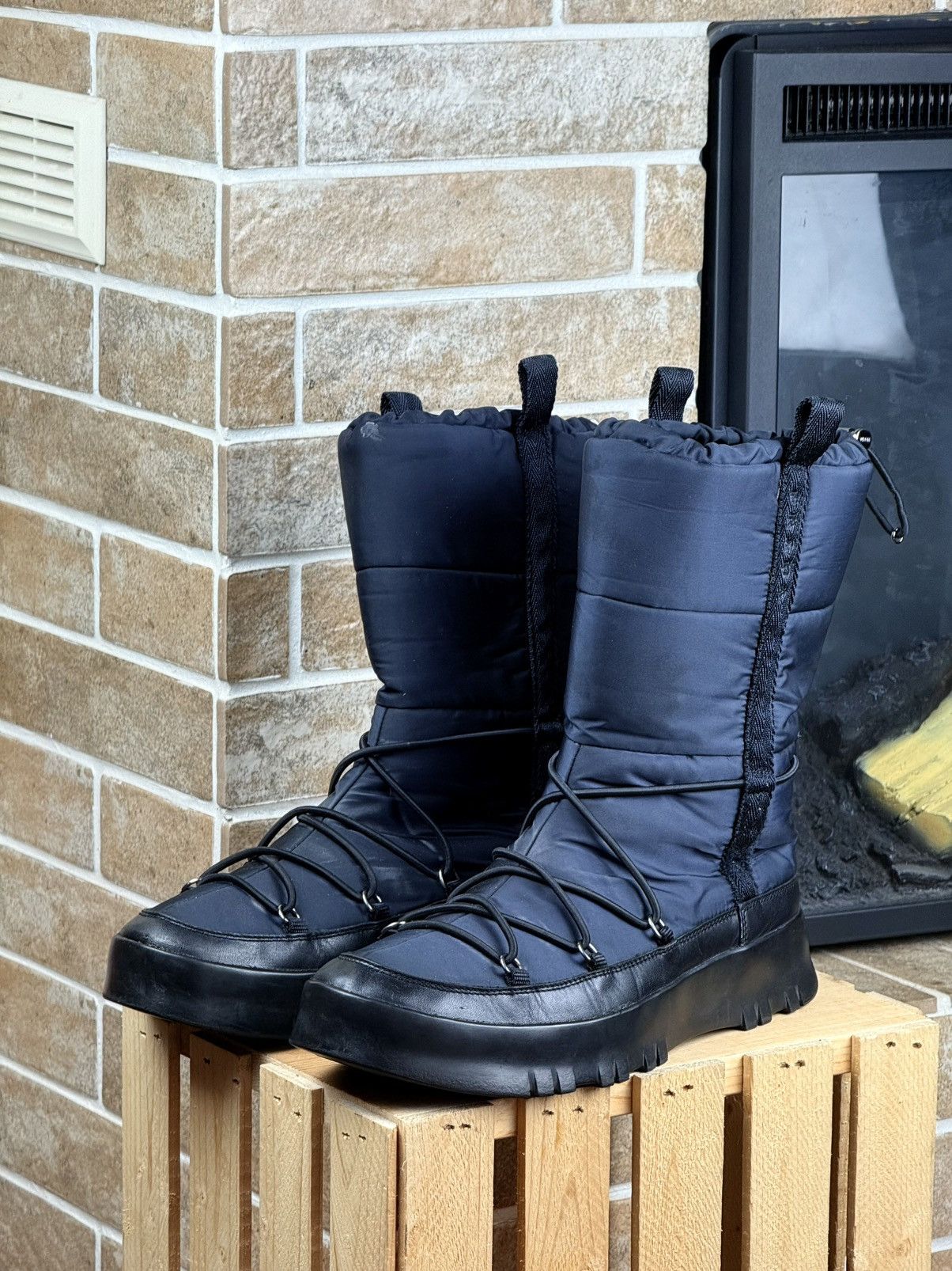 Prada Prada Black Nylon Snow Boots Size US9 EU42 Size US 9 / EU 42 - 3 Thumbnail