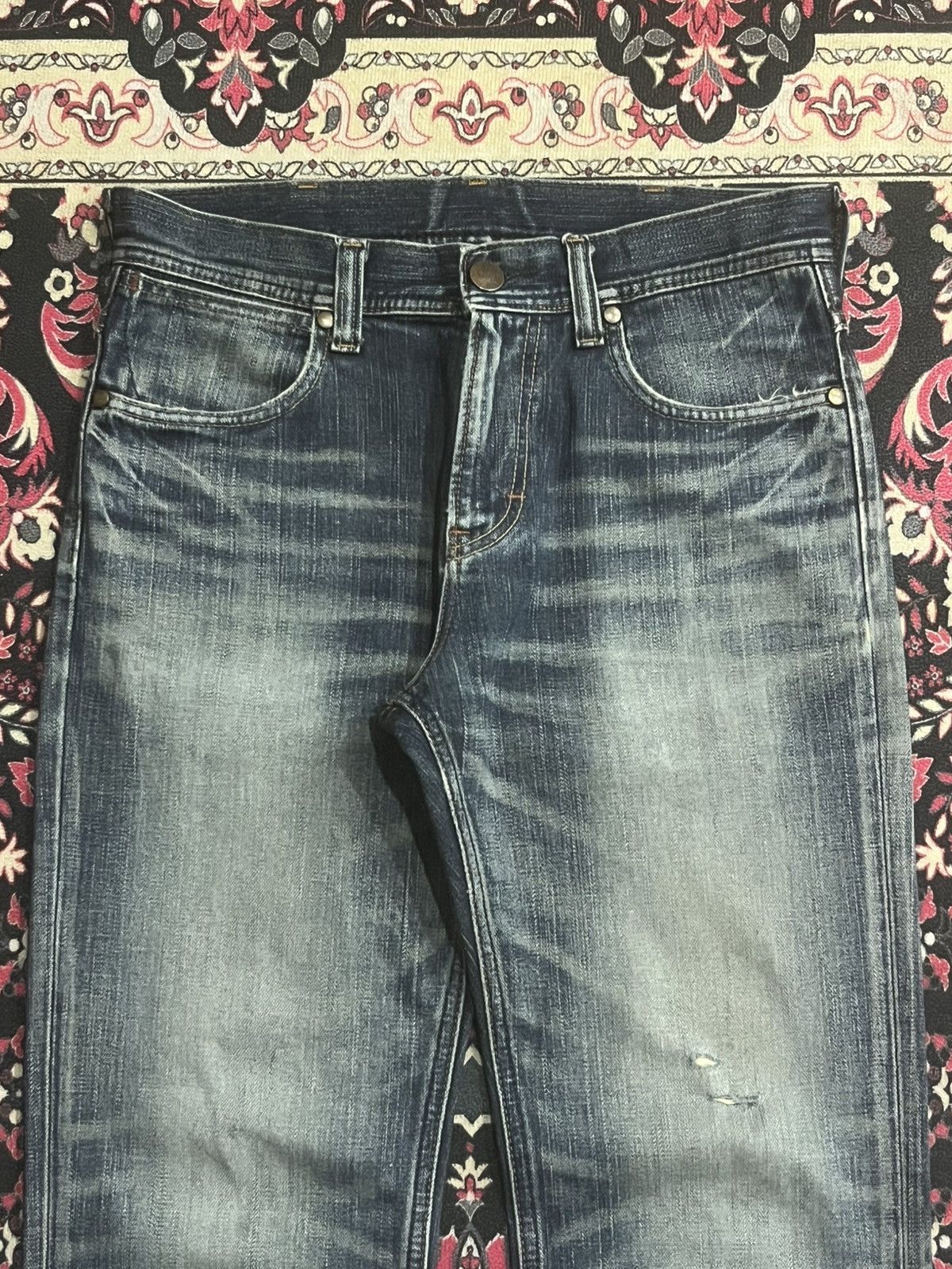 Wrangler Vintage Wrangler Blue Faded Washed Straight Leg Jeans Size US 30 / EU 46 - 4 Thumbnail