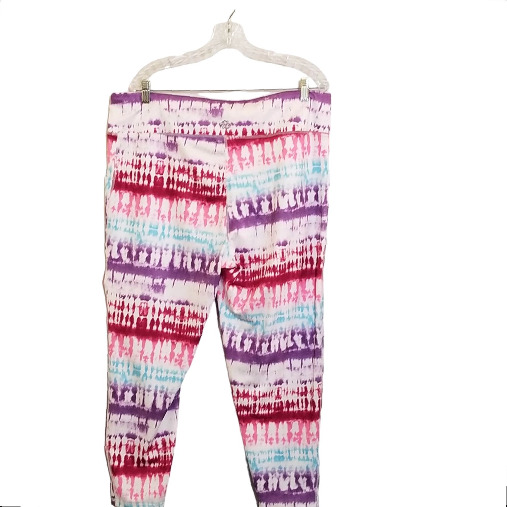Pro Player ProPlayer Crop Leggings Women's Size 2X Moisture Wicking Athletic Pocket Tie Dye Size 40" / US 18 - 4 Thumbnail