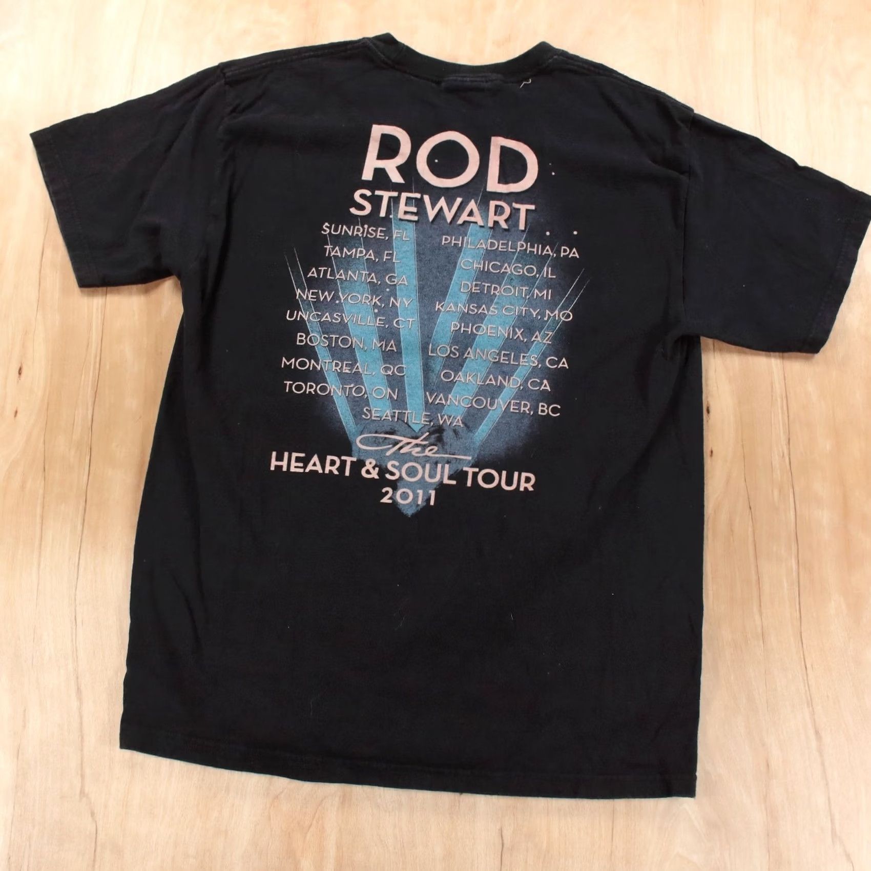Hanes Rod Stewart The Heart & Soul Tour 2011 T-Shirt MEDIUM Mens Size US M / EU 48-50 / 2 - 4 Thumbnail