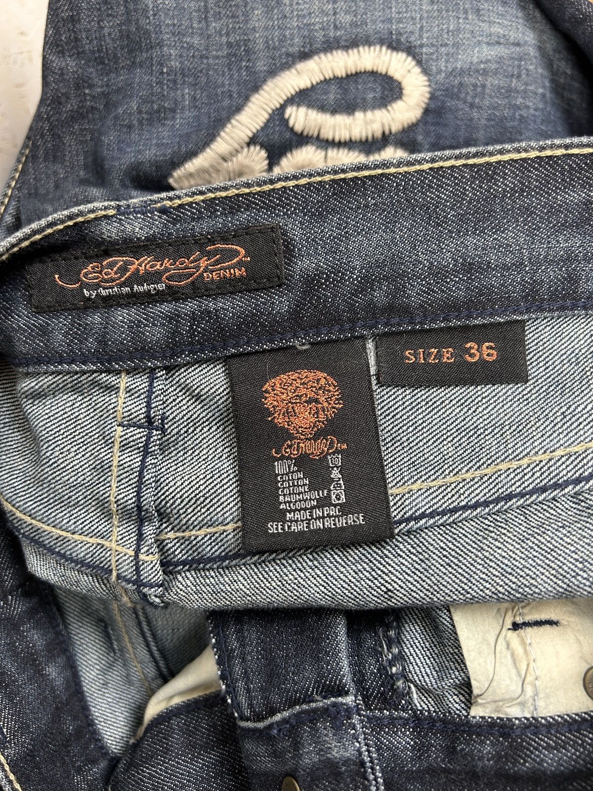 Christian Audigier Vintage Ed Hardy Christian Audigier Tattoo Embroidery Jeans Size US 36 / EU 52 - 9 Thumbnail
