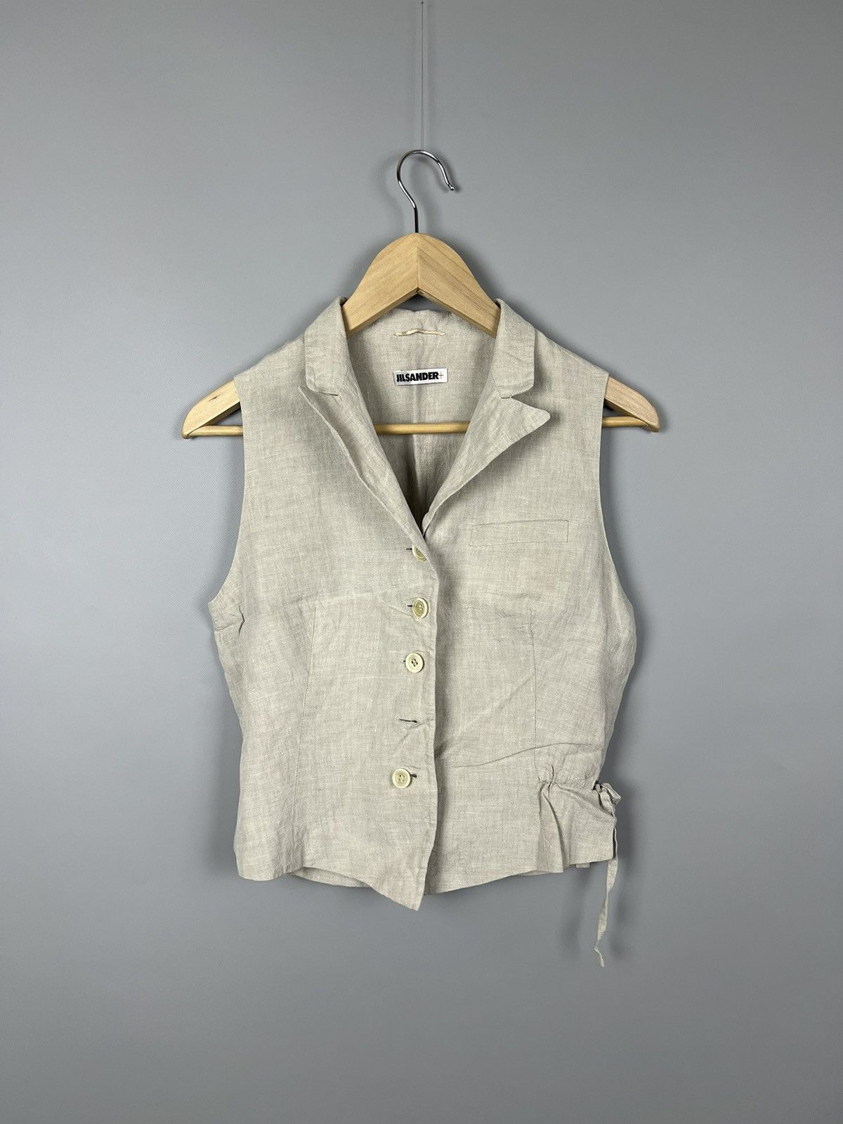 Jil Sander Jil Sander+ Linen Vest Rare vintage Size S / US 4 / IT 40 - 1 Thumbnail