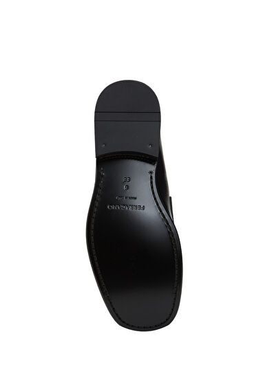 Salvatore Ferragamo o1s1rm0924 Leather Loafers in Black Size US 11.5 / EU 44-45 - 5 Thumbnail