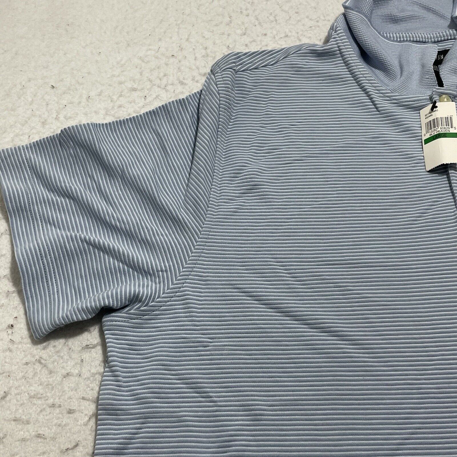 Van Heusen Van Heusen Short Sleeve Button Up Polo Shirt Blue Striped Size US L / EU 52-54 / 3 - 7 Thumbnail
