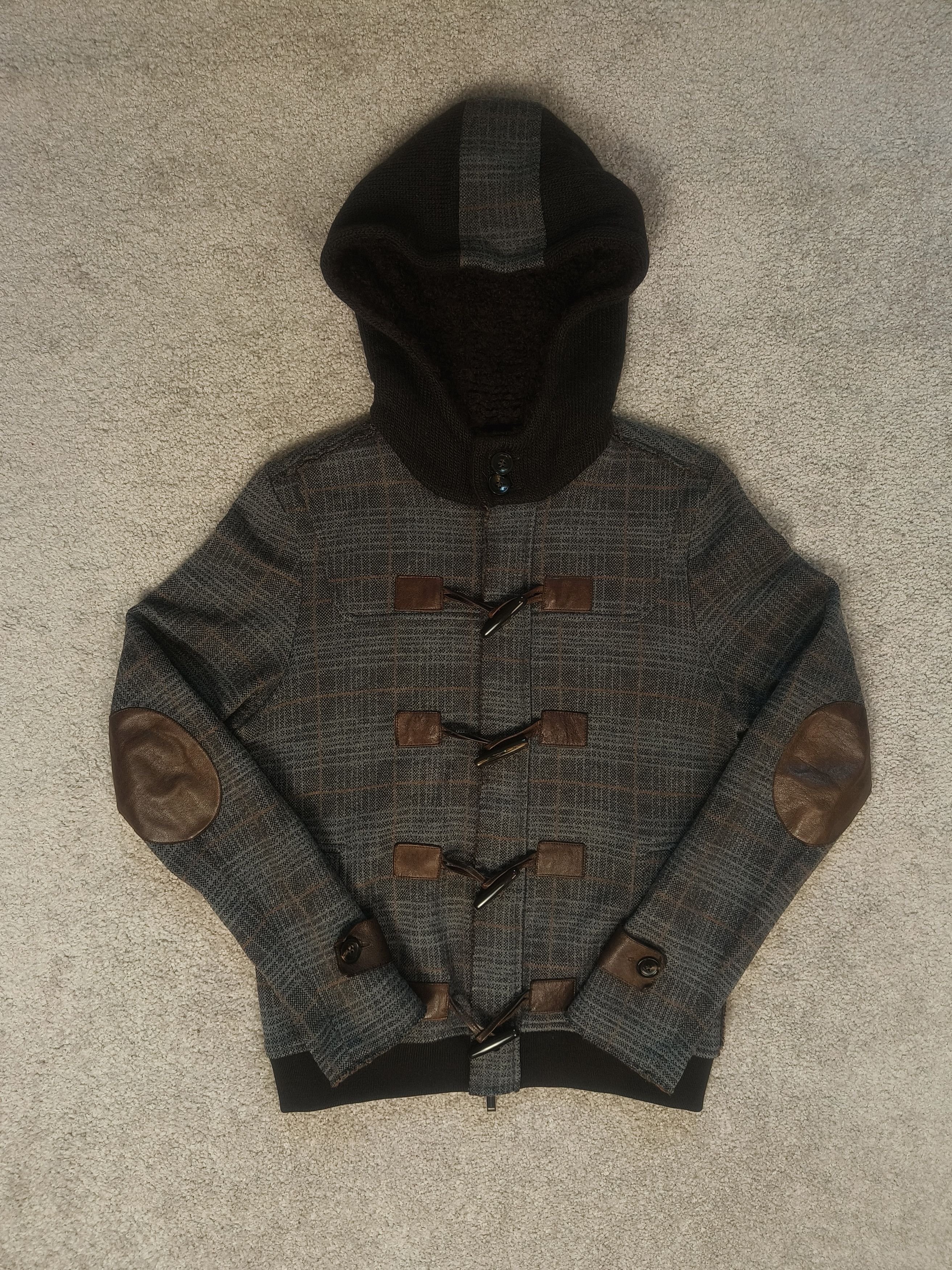 Paolo Pecora Paolo Pecora Checked Virgin Wool Alpaca Duffle Coat Size US XS / EU 42 / 0 - 1 Thumbnail