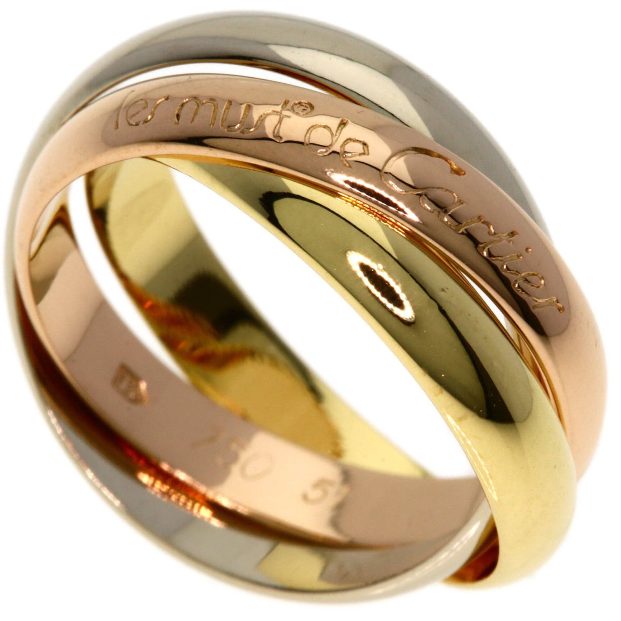 Cartier Cartier Trinity #51 Ring - 18K Yellow Gold/18K Pink White Gold Women's CARTIER Size ONE SIZE - 1 Thumbnail