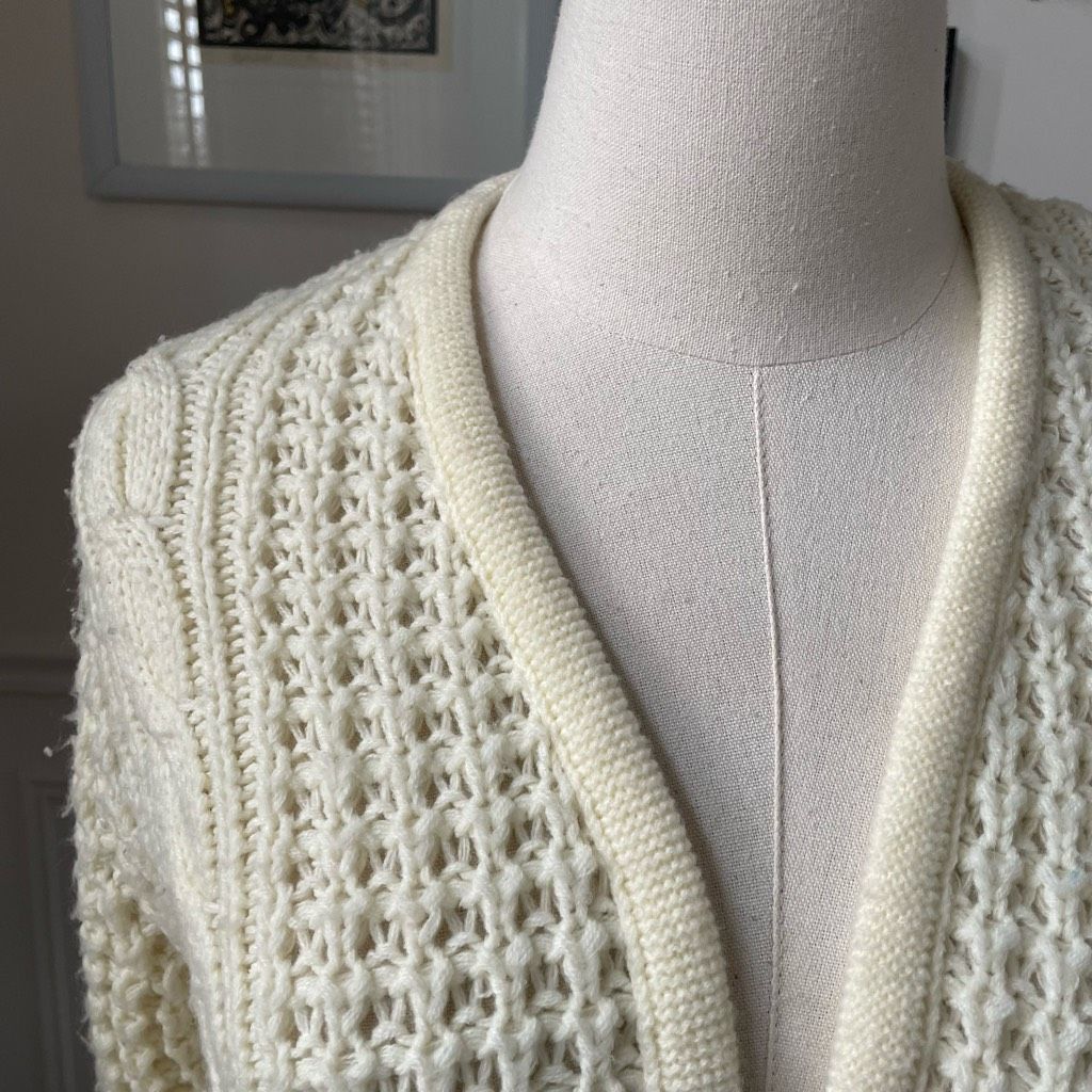 Vintage Vintage 80s Exclusive Imports Cropped Cardigan Sweater Fishe Size S / US 4 / IT 40 - 3 Thumbnail