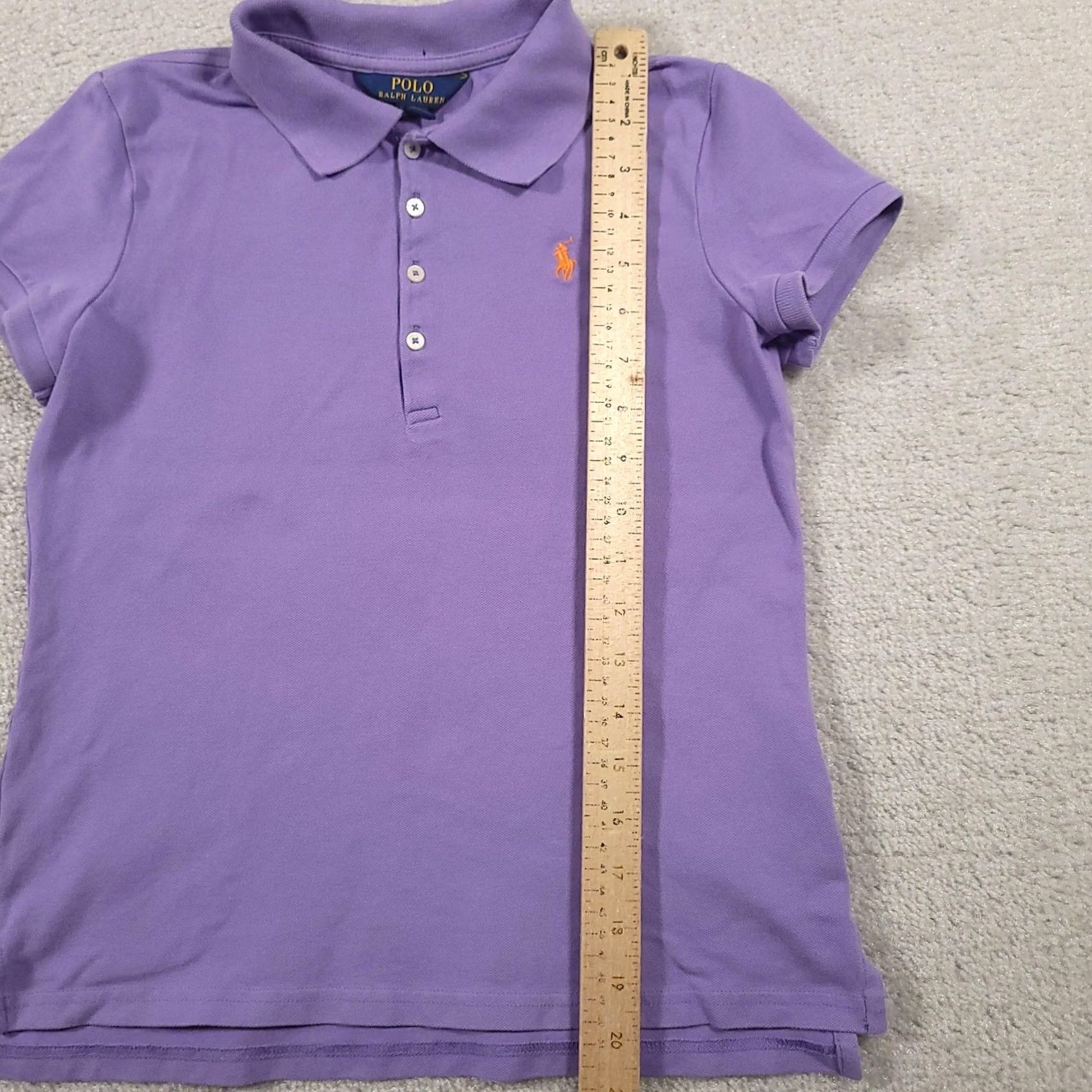 Polo Ralph Lauren Polo Ralph Lauren Polo Shirt Girls XL 16 Purple Orange Pony Logo Short Sleeve Polo Ralph Lauren Shirt Girls XL 16 Purple Orange Pony Logo Short Sleeve Size XL / US 12-14 / IT 48-50 - 5 Thumbnail