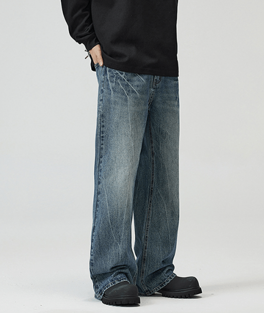Japanese Brand × Vintage American street lightning cleanfit wide-leg flared jeans Size US 34 / EU 50 - 2 Thumbnail