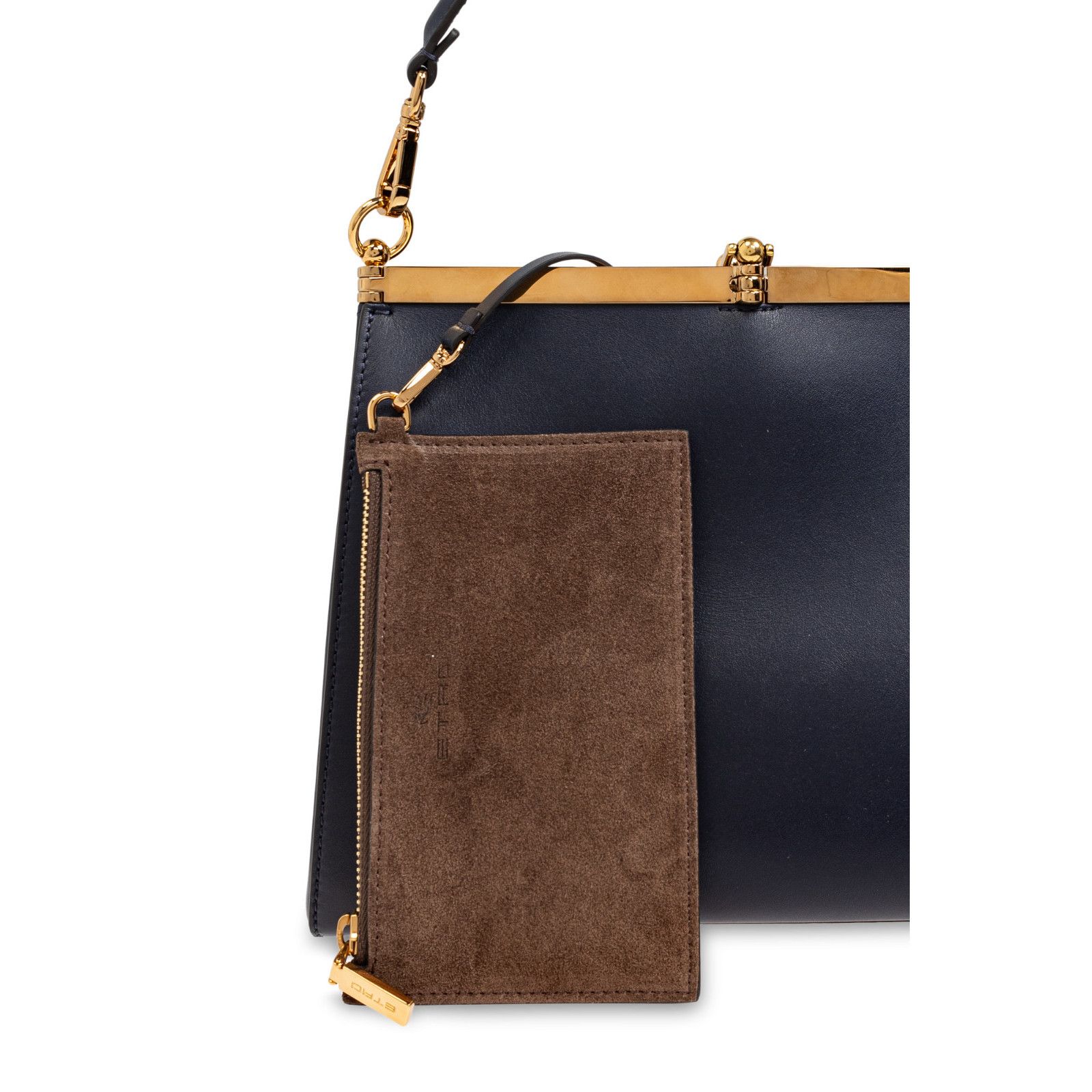 Etro ETRO Vela Medium Navy Blue Leather Shoulder Bag New And Auth Size ONE SIZE - 5 Thumbnail