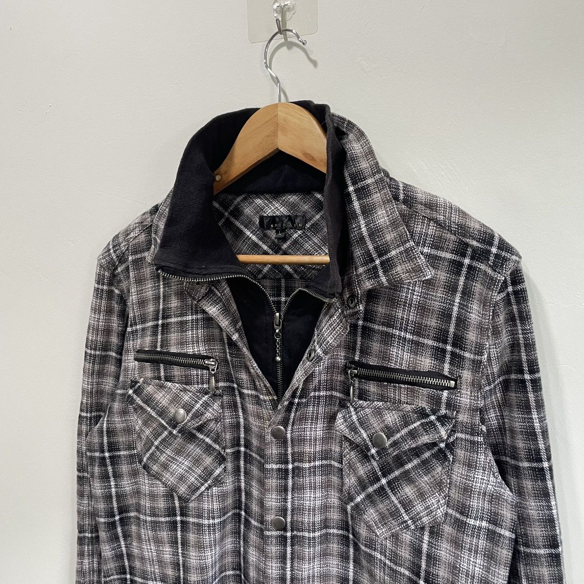 Hysteric Glamour 🔥Sick Y2K Growth Spinash Zipper Double Layer Shirt Size US L / EU 52-54 / 3 - 2 Thumbnail