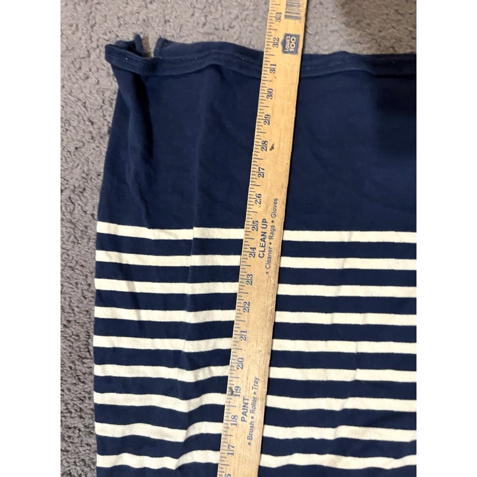 J.Crew J. Crew Sweater Dress Navy Striped 3/4 Sleeve Boat Neck Casual Knit Knee Length Women S Modern Nautical Vintage No Size S / US 4 / IT 40 - 5 Thumbnail