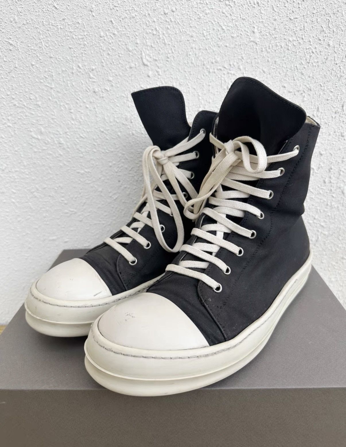Rick Owens Rick Owens DRKSHDW mismatched lettering high-top sneakers Size US 8.5 / EU 41-42 - 4 Thumbnail
