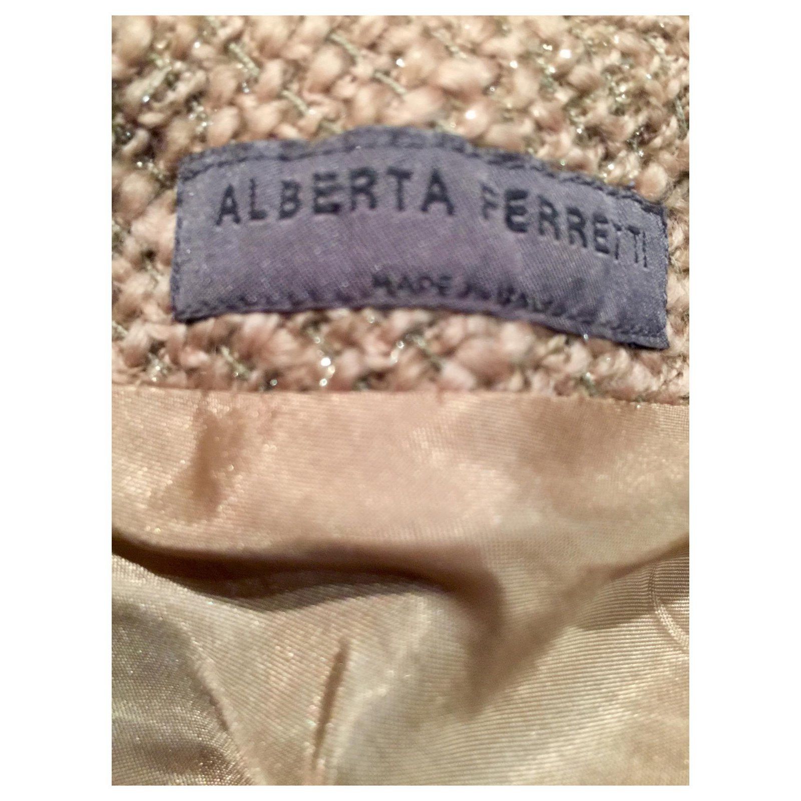 Alberta Ferretti Gold shimmering Alberta Ferretti wool coat Size M / US 6-8 / IT 42-44 - 2 Thumbnail