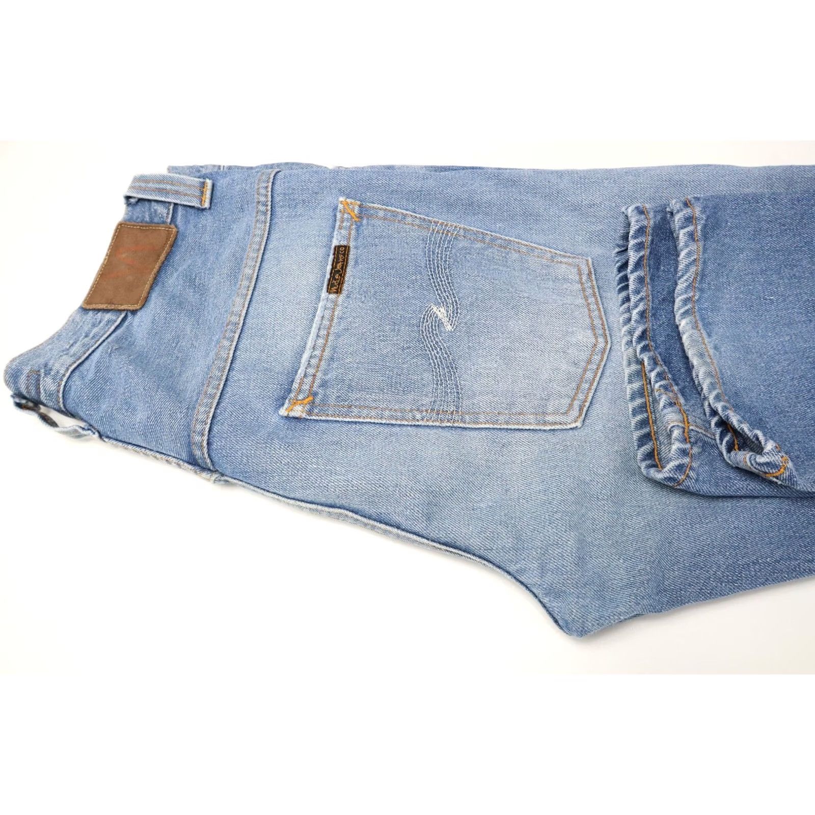 Nudie Jeans NUDIE JEANS Even Steven Organic Light Jeans Men's W31/L32 Blue Faded Whiskers Jeans Tapered Denim Light 100% Cotton Slim/Regular Fit W31 L32 Mens Size US 31 - 5 Thumbnail