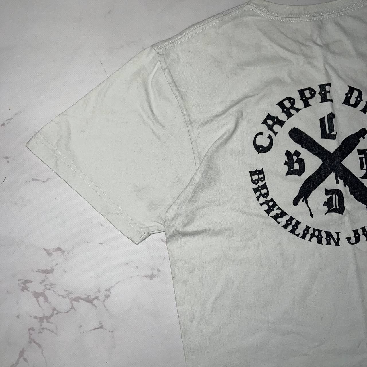 Vintage Capre Diem Brazilian Jiu-Jitsu Big Logo T Shirt White Size L Size US L / EU 52-54 / 3 - 4 Thumbnail