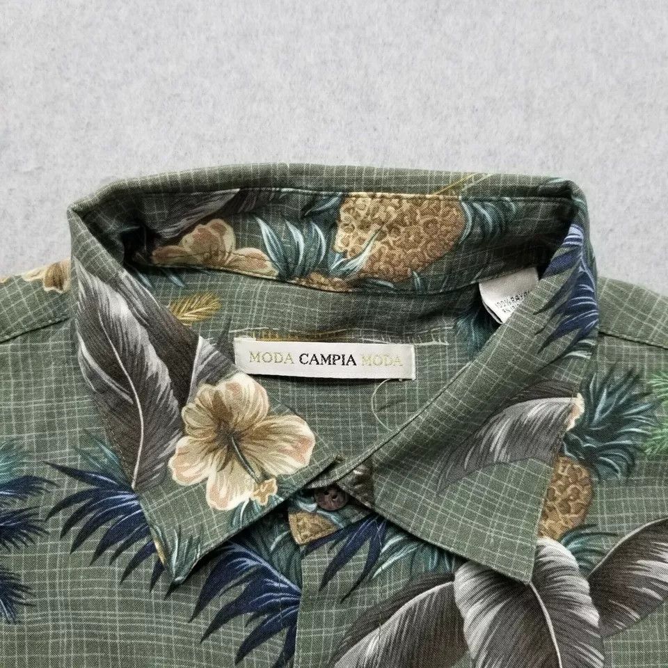 Campia Moda Campia Moda Shirt Men Medium Floral Hawaiian Button Up Rayon Size US M / EU 48-50 / 2 - 5 Thumbnail