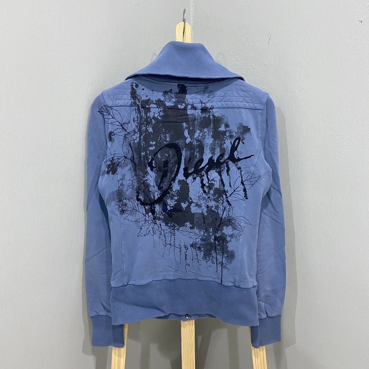 Diesel Diesel Y2K Grunge Cyber Zip-Up Jacket Blue Funnel Neck Size M / US 6-8 / IT 42-44 - 1 Thumbnail
