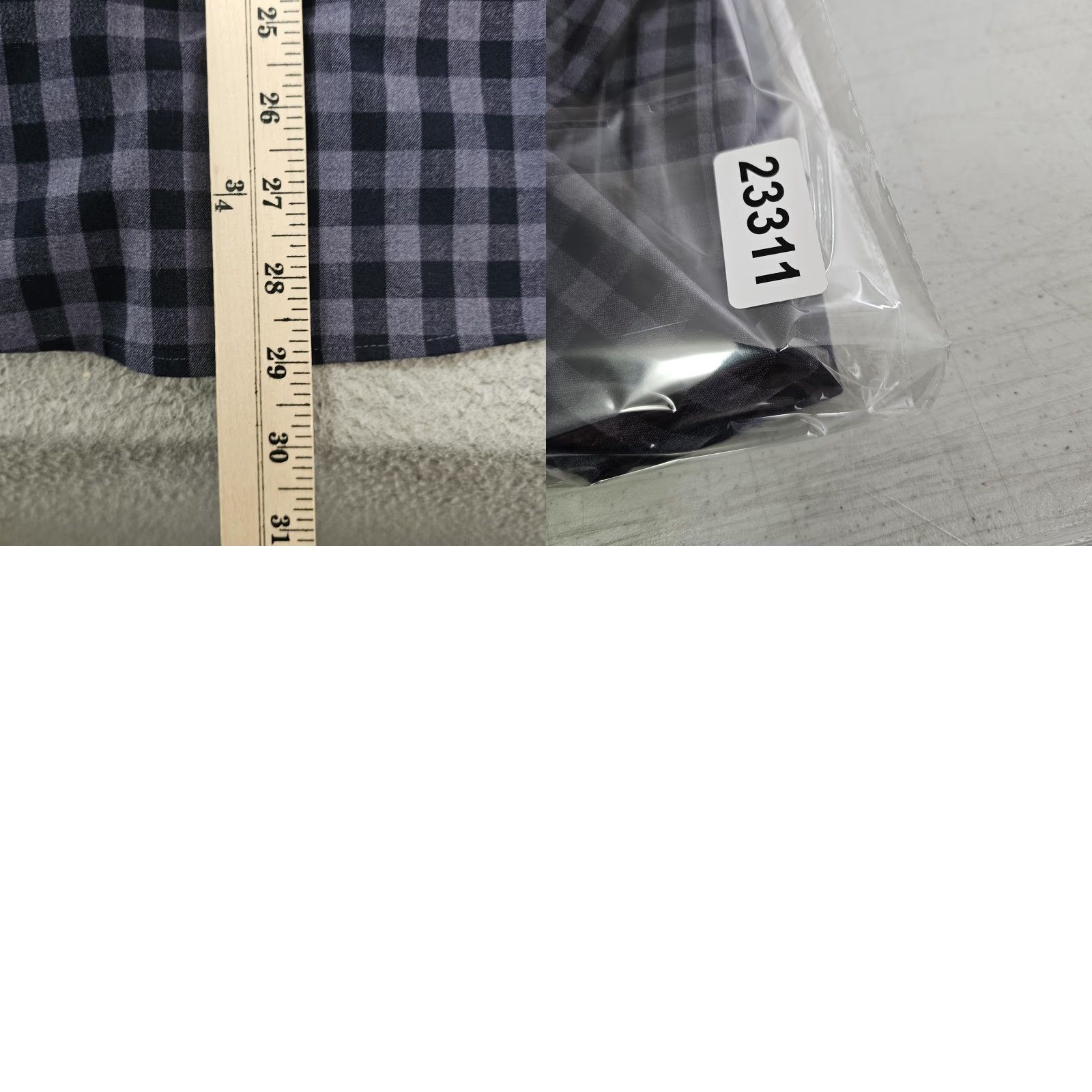 Mizzen+Main Mizzen+Main Shirt Mens XL Gray Blue Gingham Button Down Trim Fit Performance Shirt Size US XL / EU 56 / 4 - 8 Thumbnail