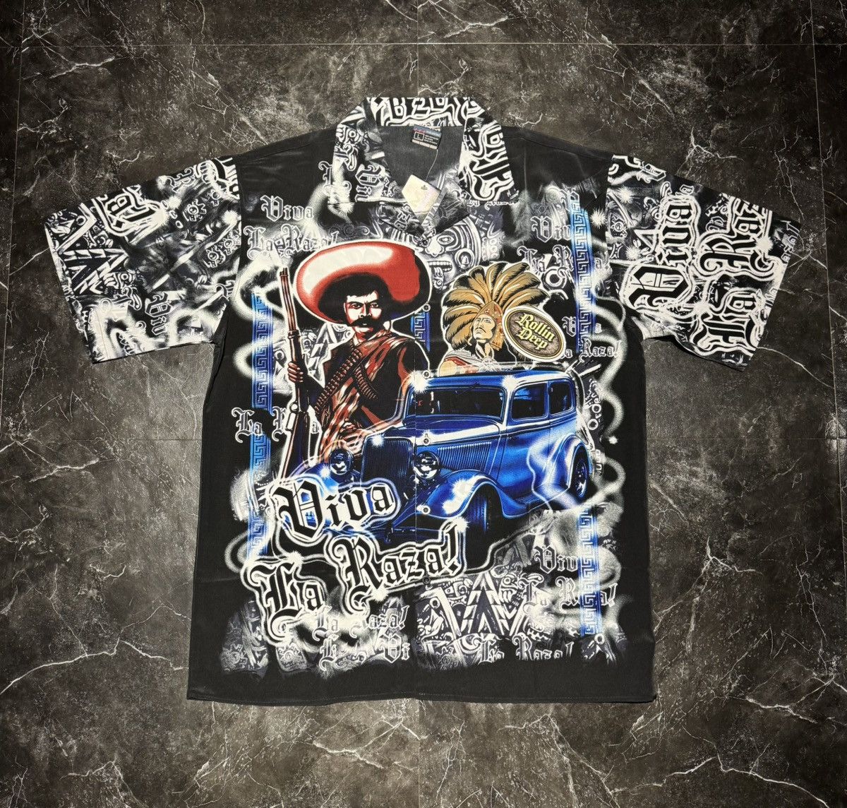 Other Rare Vintage Viva La Raza All Over Print Shirt Size US L / EU 52-54 / 3 - 1 Thumbnail