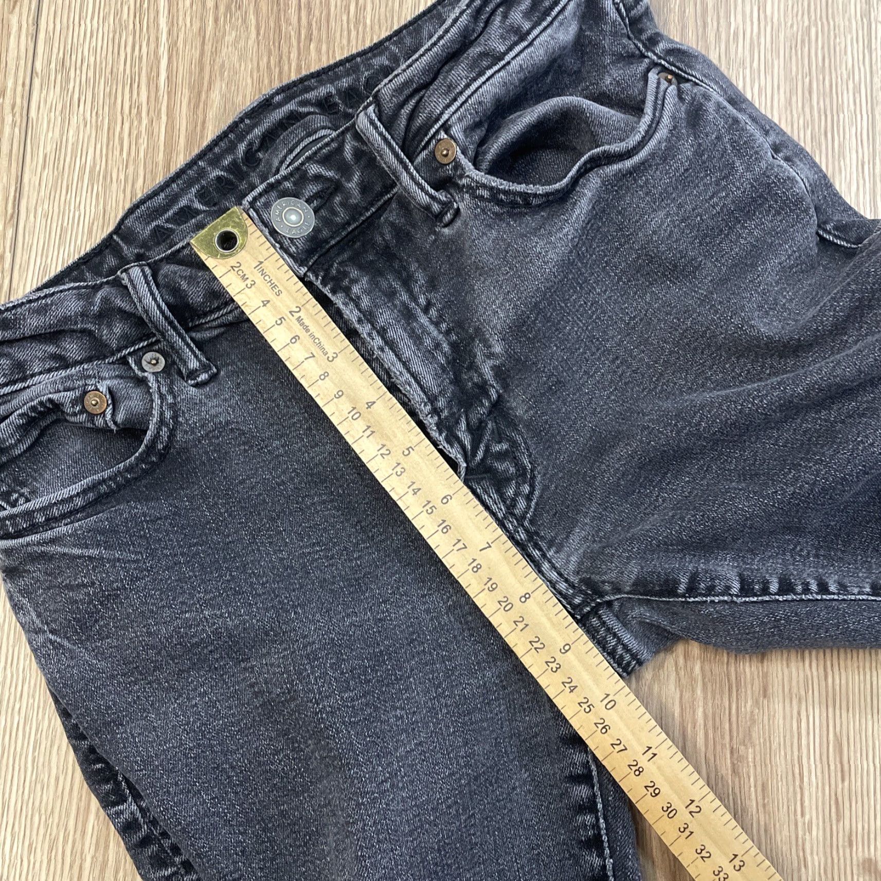 Vintage VINTAGE American Eagle Athletic Skinny Jeans Mens Black 29x30 Skinny Rock Style Fall Spring Summer Winter Size US 29 - 5 Thumbnail