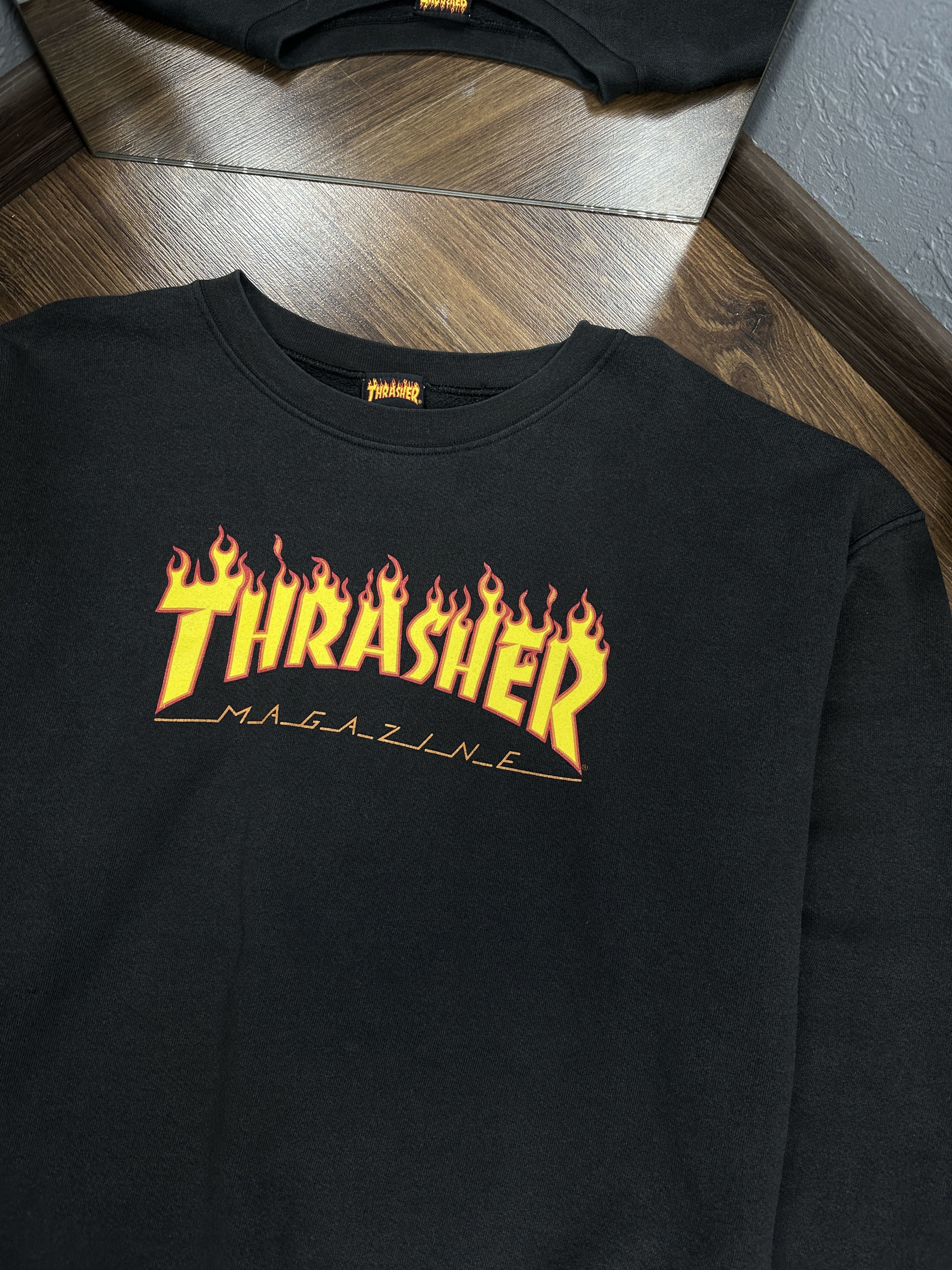 Thrasher × Vintage Thrasher Vintage Mens Crew Neck Sweatshirt Size US XL / EU 56 / 4 - 2 Thumbnail