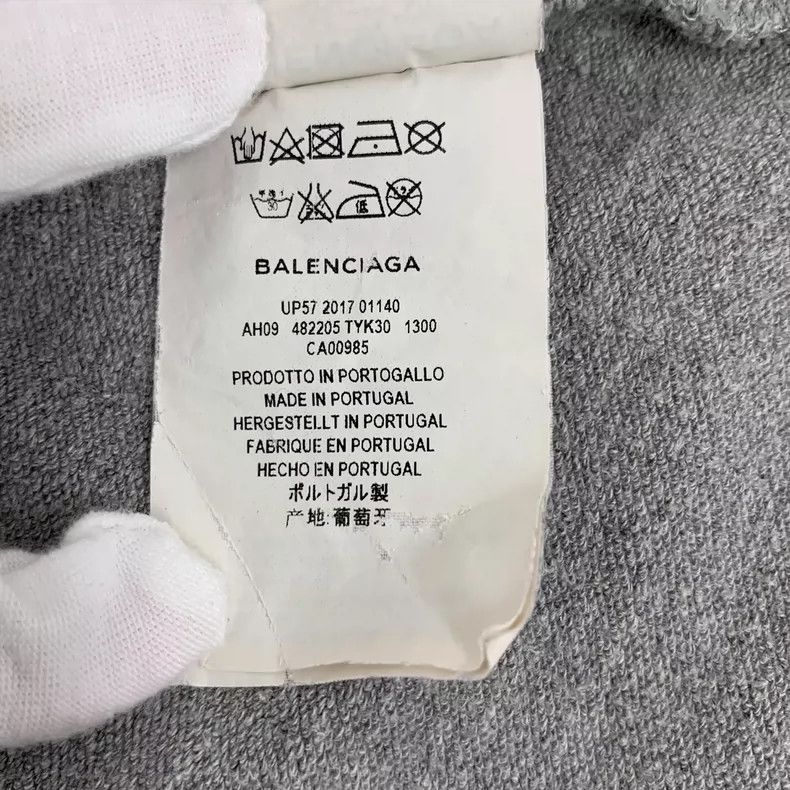 Balenciaga Balenciaga Grey cotton hooded drawstring zip hoodie jacket Size US M / EU 48-50 / 2 - 7 Thumbnail