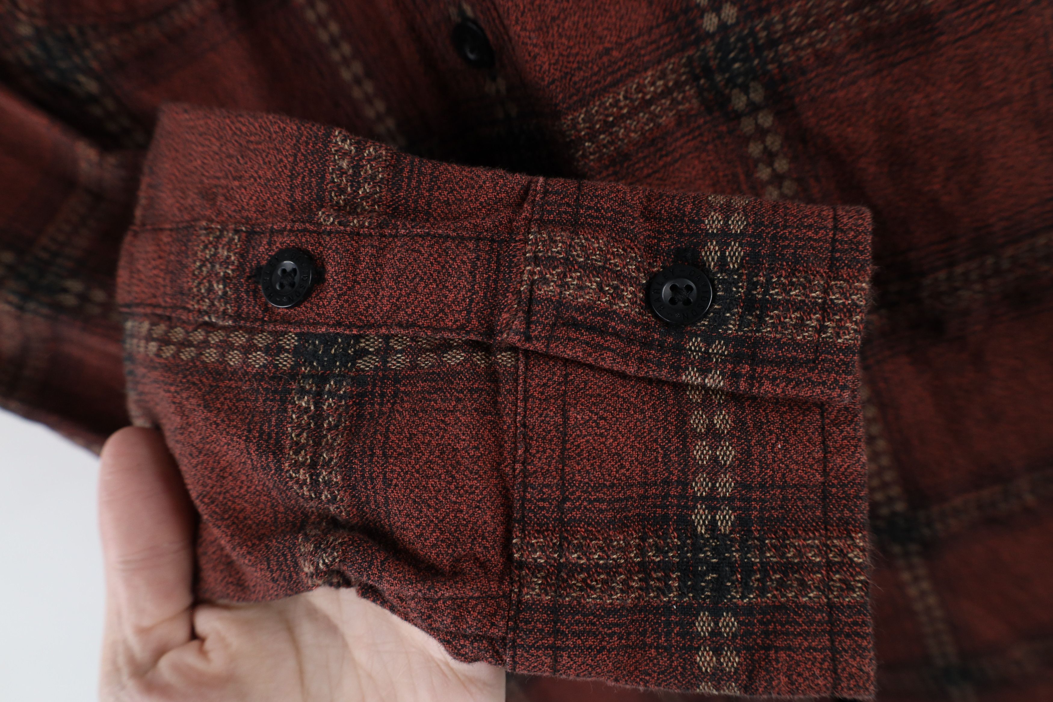 Harley Davidson × Vintage Vintage Harley Davidson Spell Flannel Button Shirt Cotton Size S / US 4 / IT 40 - 6 Thumbnail
