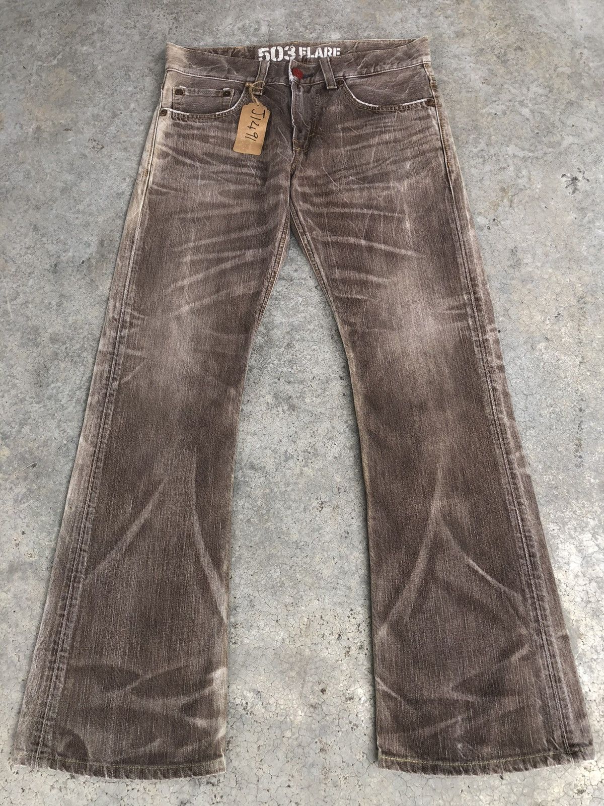 Japanese Edwin Flared Jeans Distressed Jeans