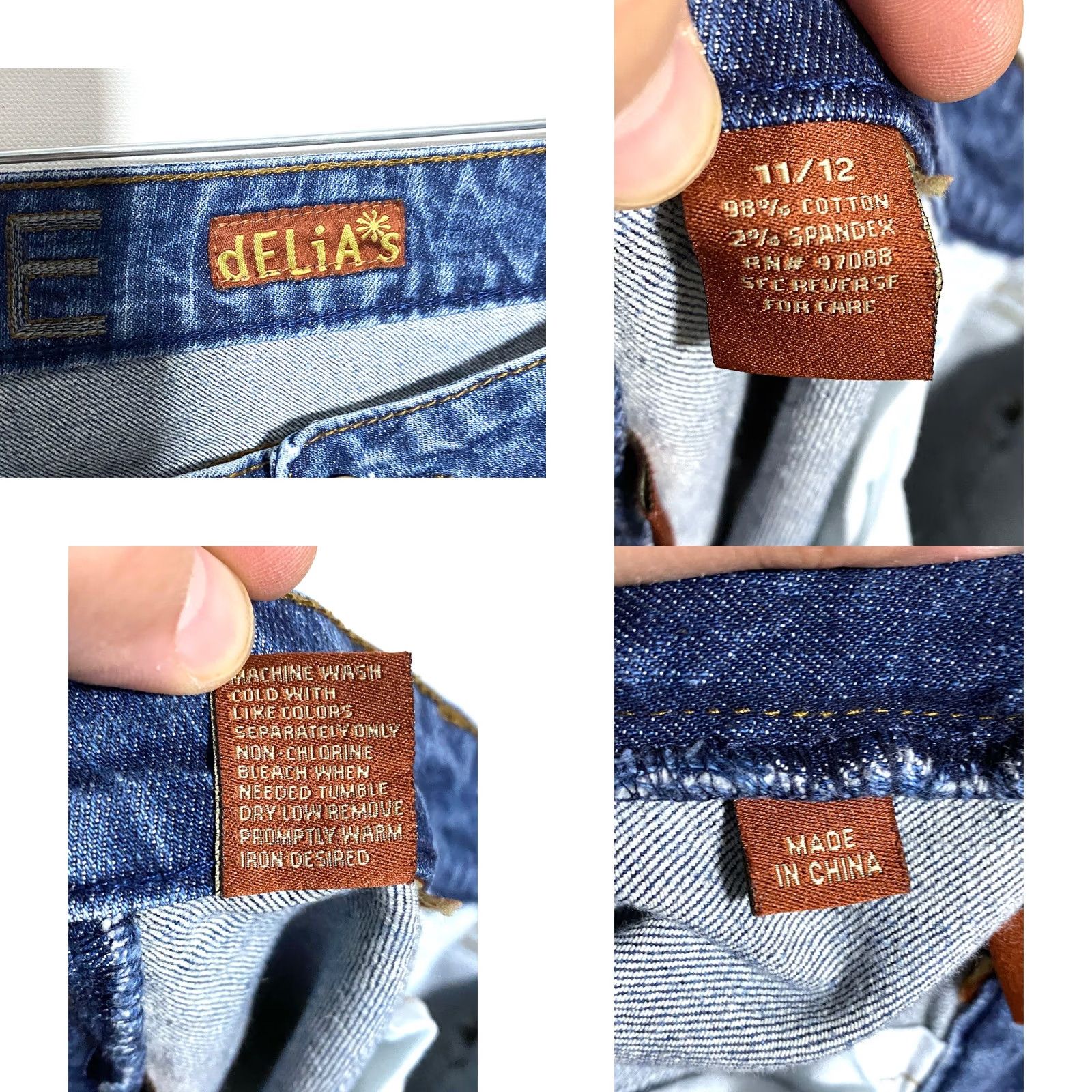 Vintage VINTAGE Delias Reese Bermuda Jean Shorts Juniors 11/12 Y2K Casual Preppy Stretch Size 32" / US 10 / IT 46 - 8 Thumbnail